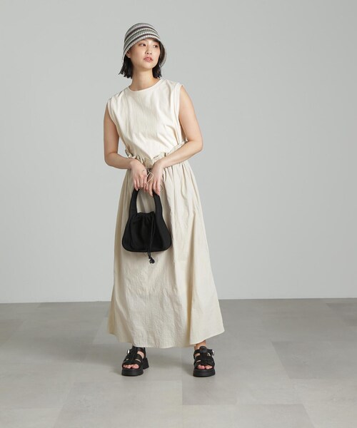 FREE'S MART（フリーズマート）の「◆ニットバッグ（トートバッグ・レディース・ホワイト/ブラック・ﾌﾘ-）」の10枚目の写真