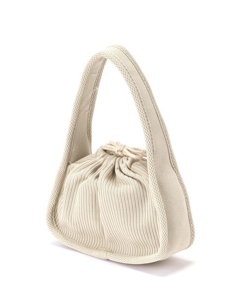 FREE'S MART（フリーズマート）の「◆ニットバッグ（トートバッグ・レディース・ホワイト/ブラック・ﾌﾘ-）」の4枚目の写真