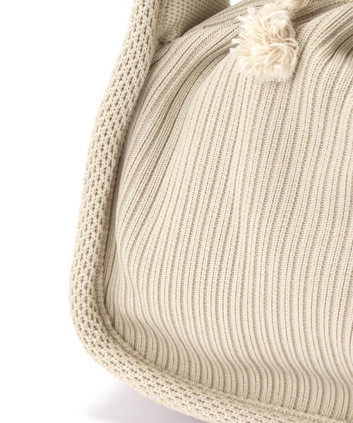 FREE'S MART（フリーズマート）の「◆ニットバッグ（トートバッグ・レディース・ホワイト/ブラック・ﾌﾘ-）」の16枚目の写真