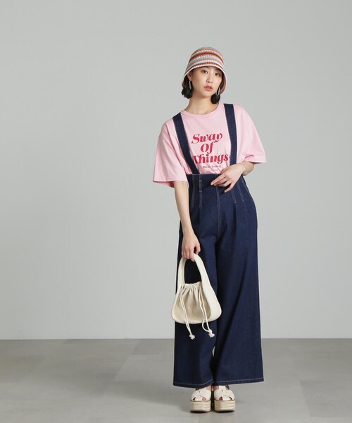 FREE'S MART（フリーズマート）の「◆ニットバッグ（トートバッグ・レディース・ホワイト/ブラック・ﾌﾘ-）」の3枚目の写真