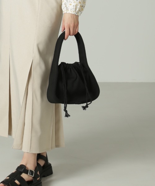 FREE'S MART（フリーズマート）の「◆ニットバッグ（トートバッグ・レディース・ホワイト/ブラック・ﾌﾘ-）」の22枚目の写真