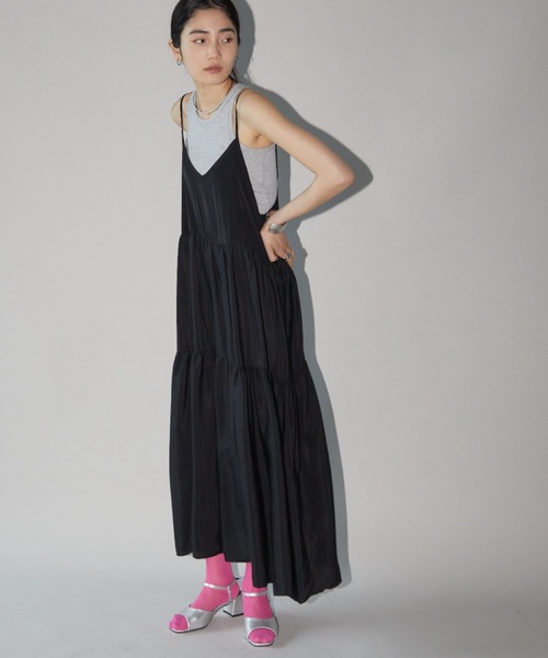 Aunt Marie's(アントマリーズ)の「ボリュームティアードキャミワンピース(ワンピース・レディース・ブラウン/ブラック/ブルー/ピンク・FREE)」の19枚目の写真