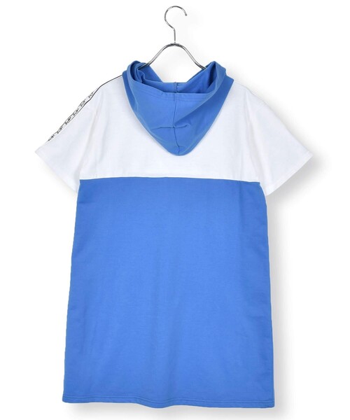 ZIDDY（ジディ）の「フード切り替えワンピース(130~160cm)（ワンピース・キッズ・ブルー/オレンジ・150/130/160/140）」の20枚目の写真