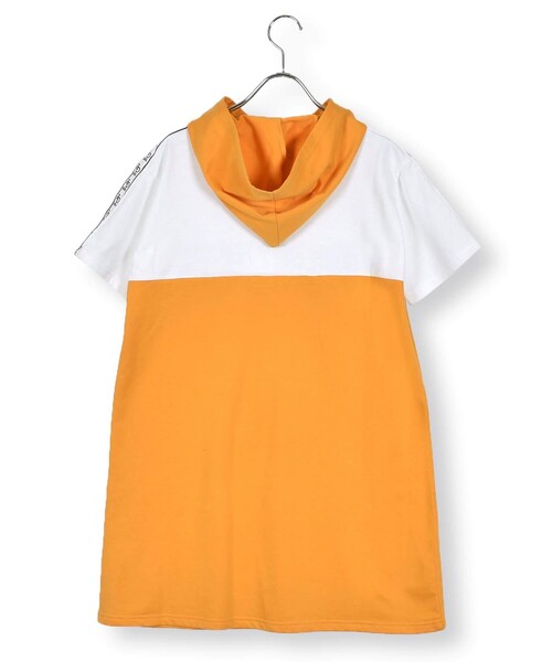 ZIDDY（ジディ）の「フード切り替えワンピース(130~160cm)（ワンピース・キッズ・ブルー/オレンジ・150/130/160/140）」の10枚目の写真