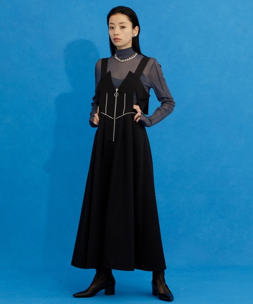 UNITED TOKYO（ユナイテッドトウキョウ）の「カッティングポイントジャンパースカート（ジャンパースカート・レディース・ブラック/グレー・1/2）」の20枚目の写真