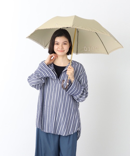 【未使用】ラルフローレン 折り畳み傘 日傘 兼用 トーションレース ベージュ ② 未使用】ラルフローレン 折り畳み傘 日傘 兼用 トーションレース
