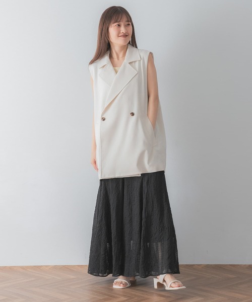 SENSE OF PLACE by URBAN RESEARCH(センスオブプレイスバイアーバンリサーチ)の「『ユニセックス』ダブルブレストベスト(ベスト・メンズ・ブラック/ブルー/ライトベージュ・MEDIUM/LARGE)」の8枚目の写真