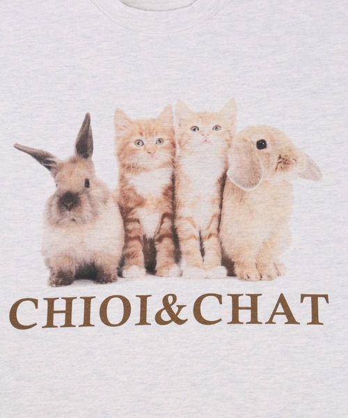 WC(ダブル シー)の「cat&rabbitビッグT(Tシャツ/カットソー・レディース・ホワイト/オートミール・FREE)」の19枚目の写真