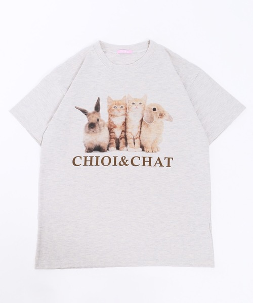 WC(ダブル シー)の「cat&rabbitビッグT(Tシャツ/カットソー・レディース・ホワイト/オートミール・FREE)」の14枚目の写真