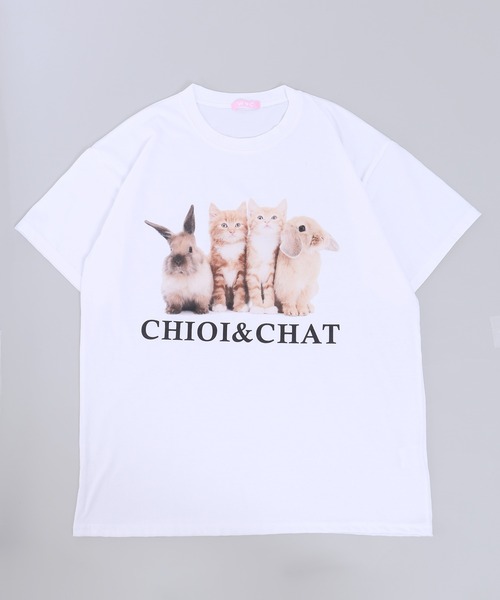 WC(ダブル シー)の「cat&rabbitビッグT(Tシャツ/カットソー・レディース・ホワイト/オートミール・FREE)」の10枚目の写真