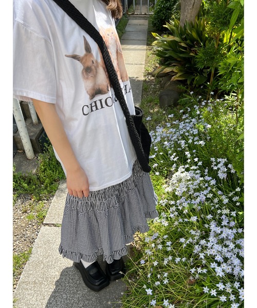 WC(ダブル シー)の「cat&rabbitビッグT(Tシャツ/カットソー・レディース・ホワイト/オートミール・FREE)」の9枚目の写真