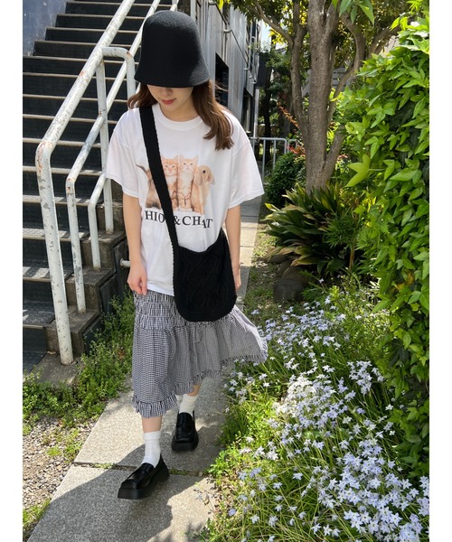 WC(ダブル シー)の「cat&rabbitビッグT(Tシャツ/カットソー・レディース・ホワイト/オートミール・FREE)」の20枚目の写真