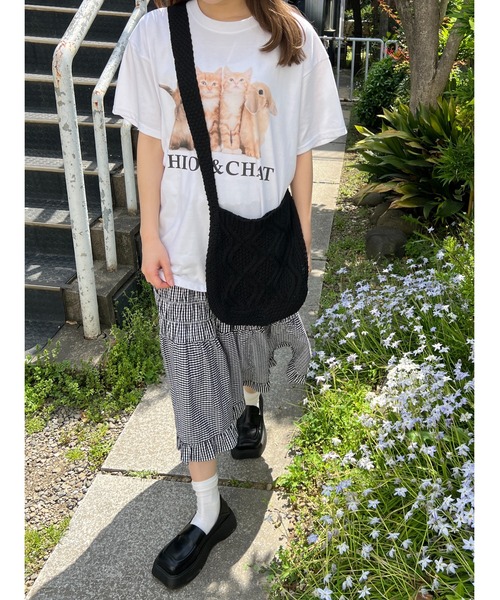 WC(ダブル シー)の「cat&rabbitビッグT(Tシャツ/カットソー・レディース・ホワイト/オートミール・FREE)」の15枚目の写真