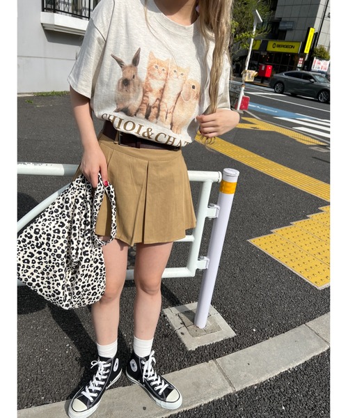 WC(ダブル シー)の「cat&rabbitビッグT(Tシャツ/カットソー・レディース・ホワイト/オートミール・FREE)」の4枚目の写真