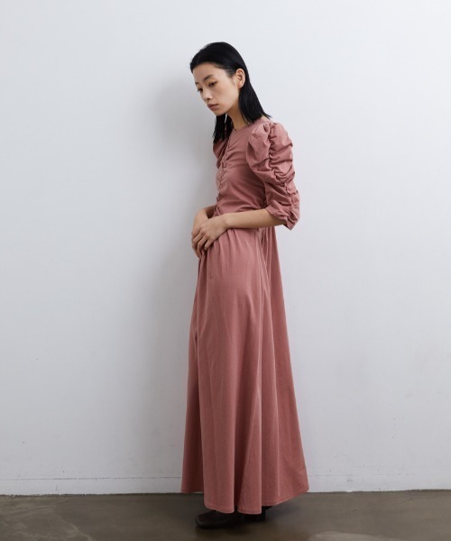 CASA FLINE パフスリーブ ロングワンピース ボリュームスリーブ CASA FLINE（カーサフライン）の「ボリュームスリーブドレス