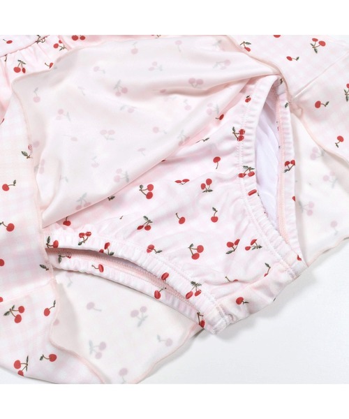 SLAP SLIP（スラップスリップ）の「SLAPSLIP/肩リボンチェリー柄ワンピース型スイムウェア(80~110cm)（水着・キッズ・ホワイト系その他/ピンク系その他・110/80/100/90）」の20枚目の写真