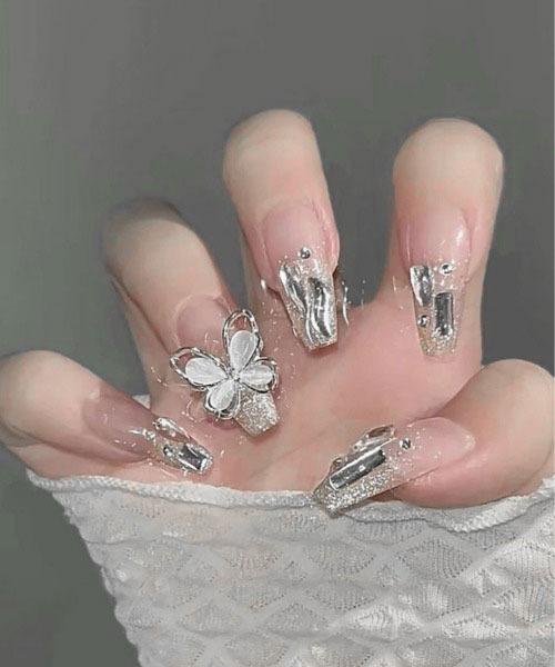 Port（ポート）の「【 Jelly moo / ジェリームー 】 3D ラインストーン ハンド ネイルチップ_（ネイルシール/ネイルチップ・レディース・A/C/D/E/F/B/H/G・FREE/F）」の2枚目の写真