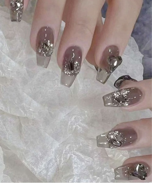 Port（ポート）の「【 Jelly moo / ジェリームー 】 3D ラインストーン ハンド ネイルチップ_（ネイルシール/ネイルチップ・レディース・A/C/D/E/F/B/H/G・FREE/F）」の7枚目の写真