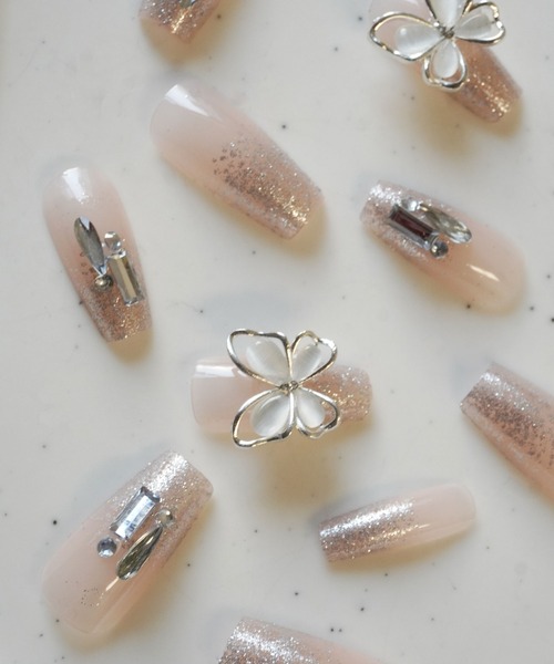 Port（ポート）の「【 Jelly moo / ジェリームー 】 3D ラインストーン ハンド ネイルチップ_（ネイルシール/ネイルチップ・レディース・A/C/D/E/F/B/H/G・FREE/F）」の9枚目の写真