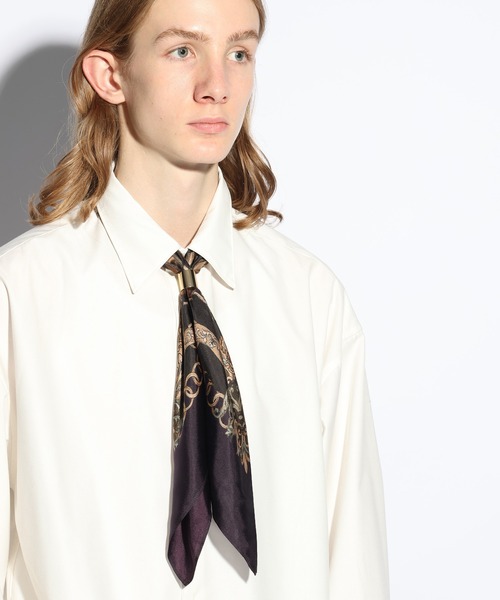 HARE(ハレ)の「シルクガラスカーフ(HARE)(バンダナ/スカーフ・メンズ・ブラック/ブラウン・FREE)」の6枚目の写真