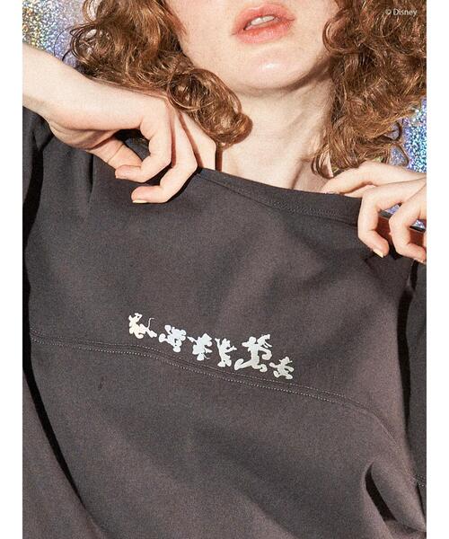 Disney(ディズニー)の「100year 切り替え半袖カットプルオーバー(Tシャツ/カットソー・レディース・チャコールグレー/ホワイト・FREE)」の15枚目の写真