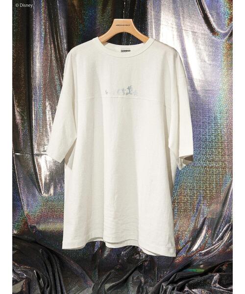 Disney(ディズニー)の「100year 切り替え半袖カットプルオーバー(Tシャツ/カットソー・レディース・チャコールグレー/ホワイト・FREE)」の9枚目の写真