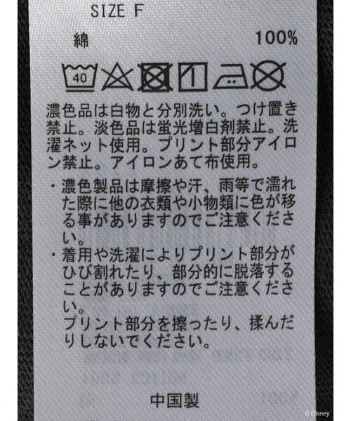 Disney(ディズニー)の「100year 切り替え半袖カットプルオーバー(Tシャツ/カットソー・レディース・チャコールグレー/ホワイト・FREE)」の6枚目の写真