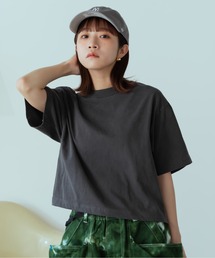 LOS ANGELES APPAREL/ロサンゼルスアパレル 6.5OZ GARMENT DYE CREW NECK CROPPED TEE クロップドTシャツ