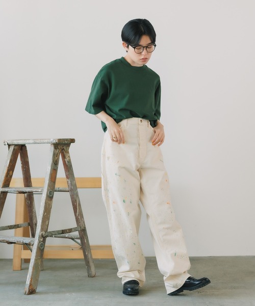 LOS ANGELES APPAREL（ロサンゼルスアパレル）の「LOS ANGELES APPAREL/ロサンゼルスアパレル 6.5OZ GARMENT DYE CREW NECK CROPPED TEE クロップドＴシャツ（Tシャツ/カットソー・レディース・ブラック/グリーン/ダークブラウン/ベージュ/クリーム/アッシュ・L/S）」の22枚目の写真