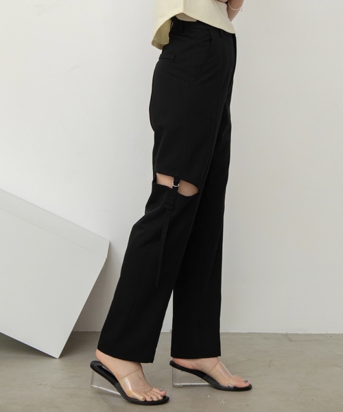 VACANCY（ヴァカンシー）の「カットスリットシガレットパンツ（その他パンツ・レディース・グレー/アイボリー/ブラック・MEDIUM/LARGE/SMALL）」の19枚目の写真