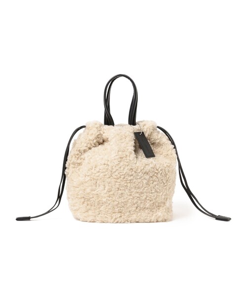 Ray BEAMS（レイビームス）の「Ray BEAMS / リバーシブル ボア バッグ（ショルダーバッグ・レディース・ブラック/ベージュ・ONE SIZE）」の9枚目の写真