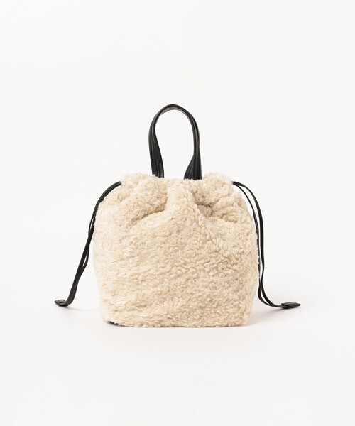 Ray BEAMS（レイビームス）の「Ray BEAMS / リバーシブル ボア バッグ（ショルダーバッグ・レディース・ブラック/ベージュ・ONE SIZE）」の11枚目の写真
