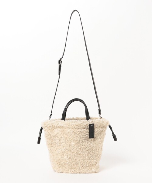 Ray BEAMS（レイビームス）の「Ray BEAMS / リバーシブル ボア バッグ（ショルダーバッグ・レディース・ブラック/ベージュ・ONE SIZE）」の16枚目の写真