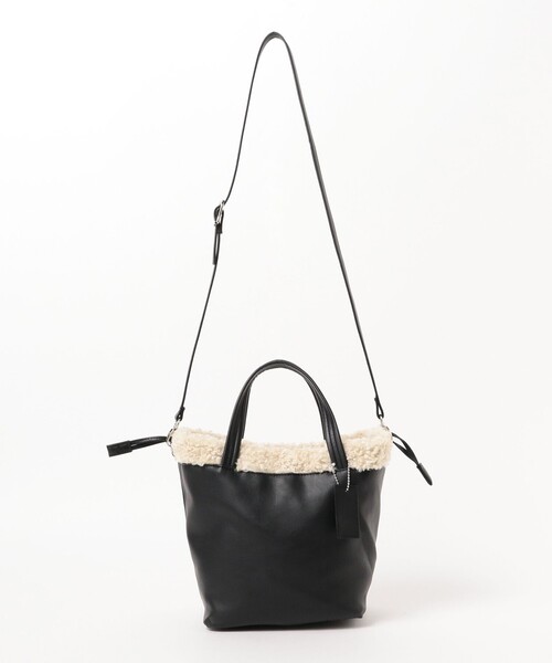 Ray BEAMS（レイビームス）の「Ray BEAMS / リバーシブル ボア バッグ（ショルダーバッグ・レディース・ブラック/ベージュ・ONE SIZE）」の20枚目の写真