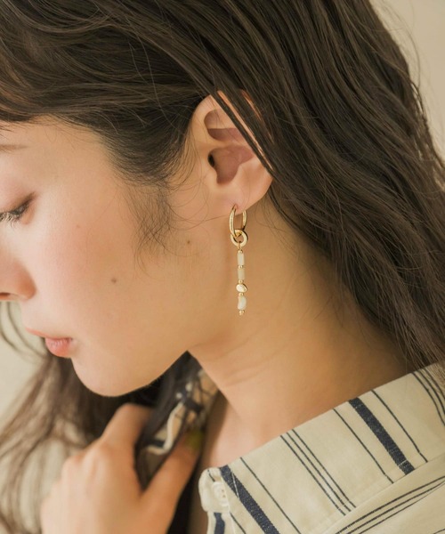 SMELLY(スメリー)の「ビーズコンビピアス(ピアス(両耳用)・レディース・ゴールド系その他・-)」の2枚目の写真