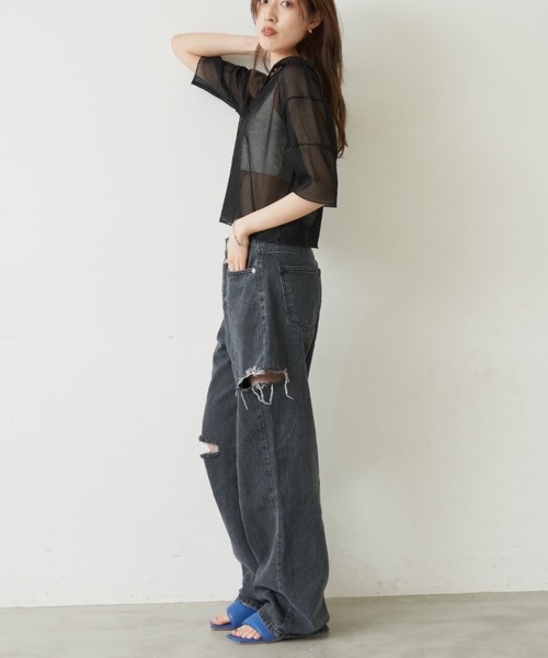 Solace(ソレイス)の「ダメージデニムパンツ(デニムパンツ・レディース・ブラック・SMALL/MEDIUM)」の18枚目の写真