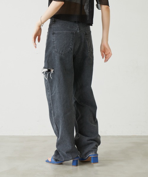 Solace(ソレイス)の「ダメージデニムパンツ(デニムパンツ・レディース・ブラック・SMALL/MEDIUM)」の6枚目の写真
