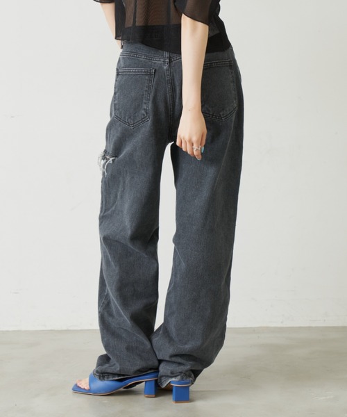 Solace(ソレイス)の「ダメージデニムパンツ(デニムパンツ・レディース・ブラック・SMALL/MEDIUM)」の7枚目の写真