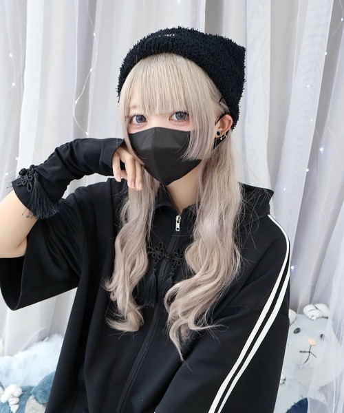 Whinny(ホワイニー)の「Whinny/サマーねこパンチ(ニットキャップ/ビーニー・レディース・ホワイト/ブラック・FREE)」の21枚目の写真