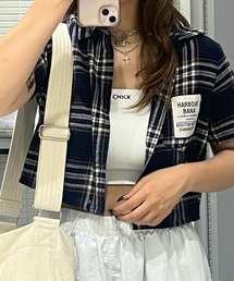 Chick | 【CHICK ORIGINAL】ワンポイント刺繍 リブベアトップ/チューブトップ 2WAY(キャミソール)