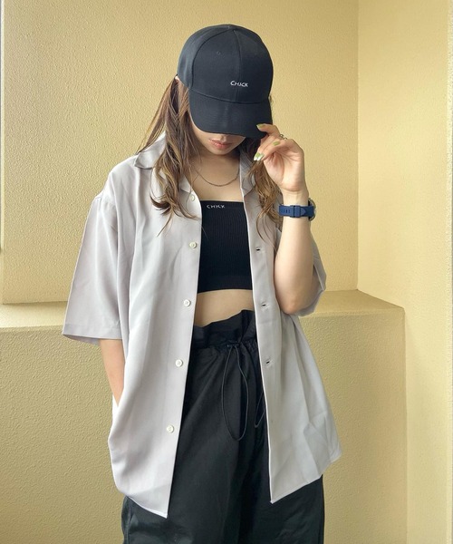 Chick(チック)の「【CHICK ORIGINAL】ワンポイント刺繍 リブベアトップ/チューブトップ 2WAY(キャミソール・レディース・ホワイト/ブラック・FREE)」の9枚目の写真