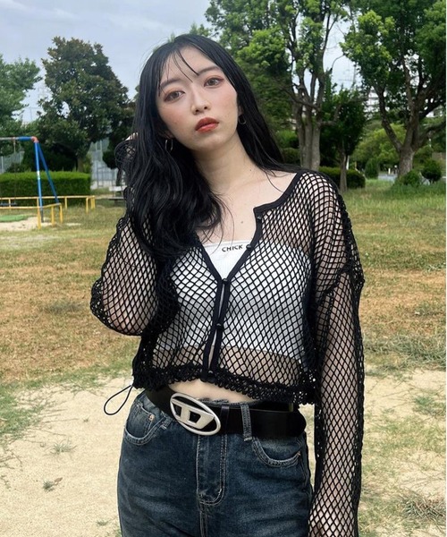 Chick(チック)の「【CHICK ORIGINAL】ワンポイント刺繍 リブベアトップ/チューブトップ 2WAY(キャミソール・レディース・ホワイト/ブラック・FREE)」の21枚目の写真