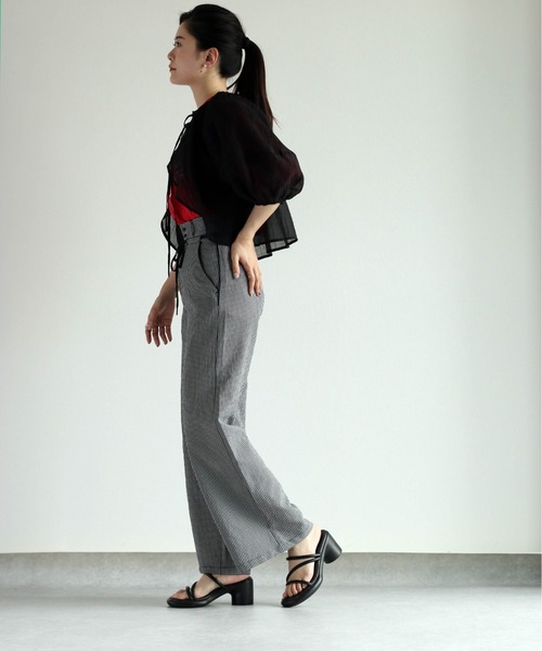 cepo（セポ）の「シアーボレロブラウス（シャツ/ブラウス・レディース・ブラック/オフホワイト/ライム・M）」の15枚目の写真