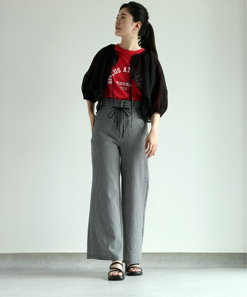 cepo（セポ）の「シアーボレロブラウス（シャツ/ブラウス・レディース・ブラック/オフホワイト/ライム・M）」の14枚目の写真