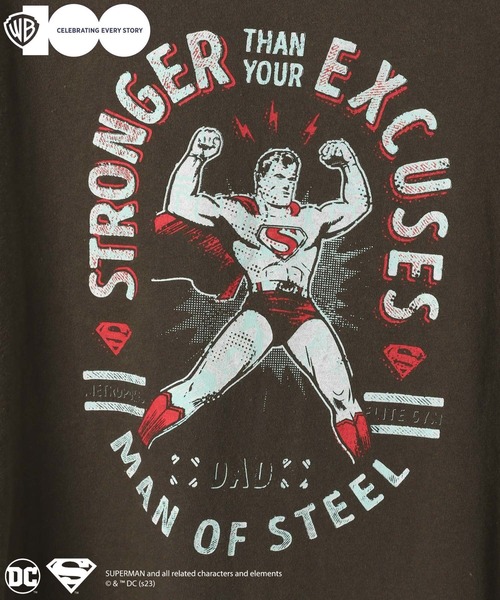 niko and...（ニコアンド）の「【ワーナー・ブラザース】SUPERMANコラボアソートプリントT（Tシャツ/カットソー・メンズ・オフホワイト/ライトグレー/チャコール・LARGE/MEDIUM）」の6枚目の写真