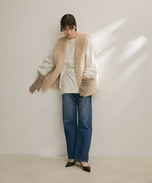 SALON adam et rope'（サロン アダム エ ロペ）の「アームウォーマー -CreamyCotton /クリーミーコットン-（手袋・レディース・パープル/ホワイト/グレー/ブラック系その他・FREE）」の8枚目の写真