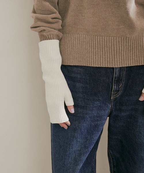 SALON adam et rope'（サロン アダム エ ロペ）の「アームウォーマー -CreamyCotton /クリーミーコットン-（手袋・レディース・パープル/ホワイト/グレー/ブラック系その他・FREE）」の12枚目の写真