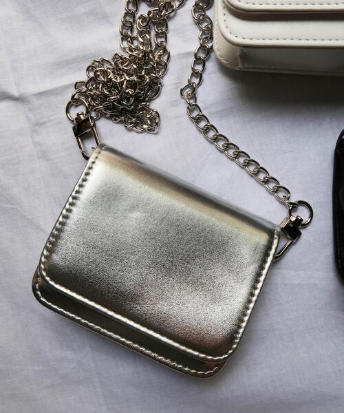 WEGO（ウィゴー）の「WEGO/チェーンミニウォレット（財布・レディース・ブラック/ブルー/その他1/その他2/ホワイト・FREE）」の4枚目の写真