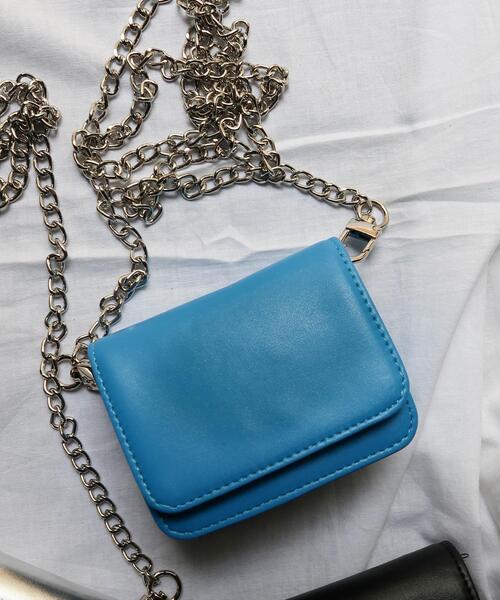 WEGO（ウィゴー）の「WEGO/チェーンミニウォレット（財布・レディース・ブラック/ブルー/その他1/その他2/ホワイト・FREE）」の3枚目の写真