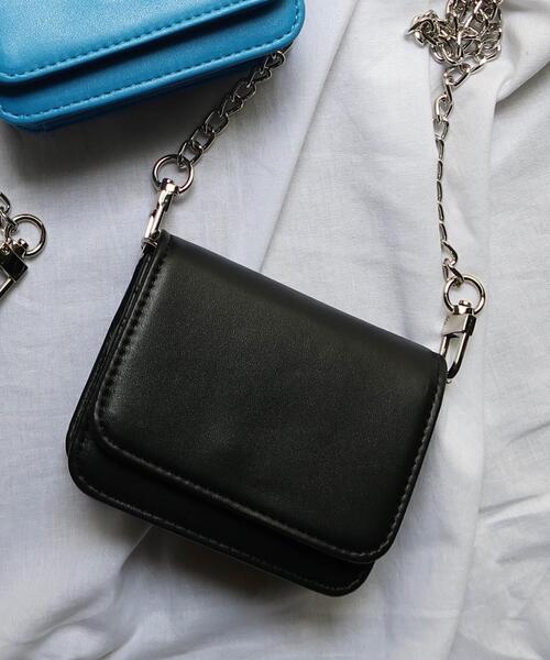 WEGO（ウィゴー）の「WEGO/チェーンミニウォレット（財布・レディース・ブラック/ブルー/その他1/その他2/ホワイト・FREE）」の2枚目の写真